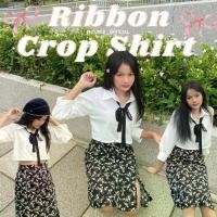ราคา Ribbon Crop Shirt เสื้อเชิ้ตครอปผูกโบว์ สีขาว(nuunid_official) (1729729786910050313)