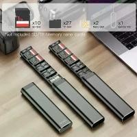 ราคา กล่องใส่การ์ดหน่วยความจำความจุขนาดใหญ่, BoxBUDI, 30ช่อง, ป้องกันความดันและกันกระแทก, กระเป๋าสตางค์เก็บบัตรแบบพกพา, ป้องกันการสูญหาย, การออกแบบที่อัพเกรด sd card แผ่น รีเฟล็กซ์ (1731962163959793000)