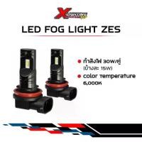 ราคา 1 คู่ หลอดไฟตัดหมอก LED ขั้ว H11 HB4 PSX24W H16 รุ่น ZES Chip สีขาว 30W 12V (1732139292943222088)