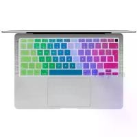 ราคา ฝาครอบภาษาสเปนนุ่ม, EU, สำหรับ Macbook Air 13 2020 A2179 / Air 2020 M1 Chip A2337, ผิวปกคีย์บอร์ดซิลิโคนสายรุ้ง (1732262010692995504)