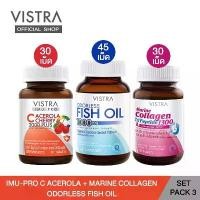 ราคา VISTRA EXCLUSIVE SET PACK 3 (IMU-PRO C ACEROLA 30'S+MARINE COLLAGEN 30'S+ODORLESS FISH OIL 45'S) (1729638017619757492)