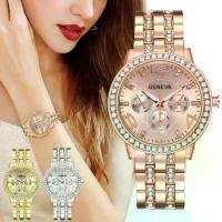 ราคา นาฬิกา Geneva, สำหรับผู้หญิง, แฟชั่น, นาฬิกาข้อมือสแตนเลส, Jam Tangan Wanita (1730029505527974328)