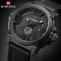 ราคา นาฬิกาทหารกีฬาสำหรับผู้ชาย, NAVIFORCE, สายหนัง, อะนาล็อกควอตซ์, นาฬิกาวันที่, Jam Tangan นาฬิกา เก่า (1732160417055868249)