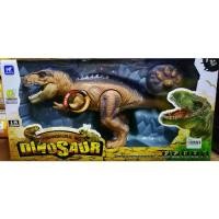 ราคา [Tiktok] ไดโนเสาร์ หุ่นยนต์บังคับวิทยุ พร้อมรีโมท ของเล่นไฮเทค เดินหน้า เต้น คำรวม มีไฟและเสียง Remote Control Dinosaur Walking and Roaring Realistic Robot (1732069896593573317)