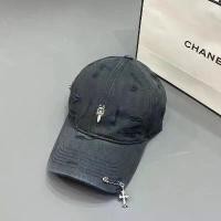 ราคา ,Chrome Hearts รุ่นสูงแฟชั่น Retro Chrome Hearts Cross Hole เบสบอลหมวกผู้หญิง Breathable All-matc แนะนำ (1731544344403674911)