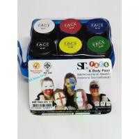ราคา [COD] PPKK สีเพ้นท์หน้า เพ้นท์ตัว เพ้นท์ร่างกาย Face&Body Paint ST สีแห้งไว ล้างออกง่าย ไม่ระคายเคืองต่อผิว Skin Paint ชุด 6 สี (1732470269402776782)