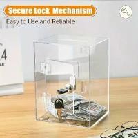 ราคา กล่องเก็บเงินมาตรการประหยัดพร้อมตัวล็อค, กล่องเงินนิสัยประหยัดเงิน, พร้อมเคาน์เตอร์ดิจิตอล, กล่องเงิน Acrylic ใส, ของขวัญในอุดมคติสำหรับเพื่อน (1731675227177715426)