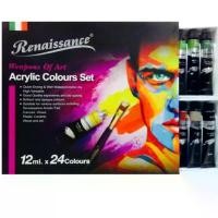 ราคา (KTS)ชุดสีอะคริลิค Renaissance Acrylic Colour Set 24สี 12ml (1731996131224159535)