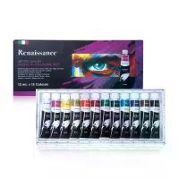 ราคา (KTS)ชุดสีอะคริลิค Renaissance Acrylic Colour Set 12สี 12ml COD (1731581387199644825)