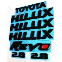 ราคา ชุด 7 ชิ้น REVO โลโก้ แต่งรอบคัน สติ๊กเกอร์ 3D โตโยต้า ไฮลักซ์ รีโว่ Logo Sticker Set Toyota Hilux REVO สีดำด้าน (1732498622813996263)