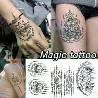 ราคา รอยสักกันน้ำ ดีไซน์ยันต์ไทย รอยยันต์ห้าแถว ดอกบัว เจดีย์เก้าชั้น รอยสักแขน รอยสักขา รอยสักสมุนไพร สมจริงและทนทาน สติ๊กเกอร์รอยสัก ชุด 15 ชิ้น henna tattoo ink ช้า สักลาย 75 (1731356320066275102)