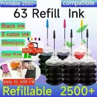 ราคา ตลับหมึก HP63 เข้ากันได้กับ HP 63 สีดำและ HP63XL 30ml รีฟิลได้ เหมาะสำหรับเครื่องพิมพ์ HP 1110 1111 1112 2130 2132 2130 2131 21 ink (1731726143327274612)