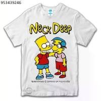 ราคา วง Kaos Neck Deep - SIMPSONS PUTIH เสื้อยืดพรีเมี่ยม Neck Deep Pop Punk (1732276218025706652)