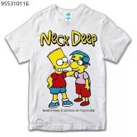 ราคา วง Kaos Neck Deep - SIMPSONS PUTIH เสื้อยืดพรีเมี่ยม Neck Deep Pop Punk (1732238581104739929)