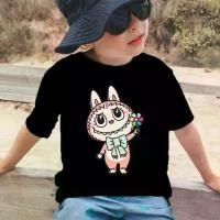 ราคา 8 สี เสื้อยืดเด็ก ลาบูบู้ Labubu Pop Mart Children's T-shirt โอเวอร์ไซซ์ แฟชั่นสําหรับผู้ชาย และผู้หญิง 100-150cm (1730202917875190642)
