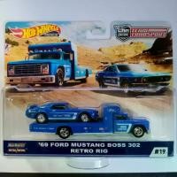 ราคา "'69 Ford Mustang Boss 302 Retro Rig" โมเดลรถเหล็กแท้ Hot Wheels Scale : 1/64 (1729604035558149118)