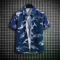 ราคา Eershenshi เสื้อฮาวายวันหยุดดอกไม้ Unisex แขนสั้น Retro Beach เสื้อชุดคู่หลวม (1732291478964045338)