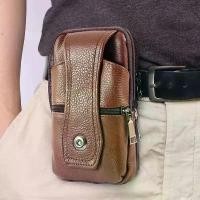 ราคา จัดส่งจากกรุงเทพฯ กระเป๋าหนังแท้เข็มขัด กระเป๋าคาดเอว ชาย หนังแท้ 100% คุณภาพสูง ใส่โทรศัทพ์ ของของใช้ประจำตัว ใช้ได้ทั้งคาดเข็มขัด หรือสะพาย รุ่น Retro Small Waist Bag (1731533982654170867)