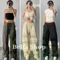 ราคา BellaWomen's long pants Korean-style high waist retro fashion loose sweatpants dance pants (1731397352541684820)