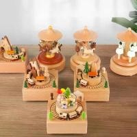 ราคา กล่องดนตรีไม้, ธีมม้าหมุน, งานฝีมือไม้คริสต์มาส, สไตล์ย้อนยุคและวินเทจ, เหมาะสำหรับตกแต่งบ้าน, ของขวัญวันวาเลนไทน์ music box (1732167900379842722)