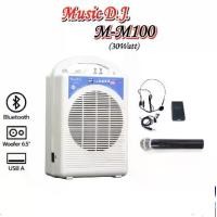 ราคา เครื่องขยายเสียงไร้สายแบบหิ้ว ชุดลำโพงช่วยสอน Music D.J. รุ่น M-M100 Portable PA (30Watt) รับประกันศูนย์ไทย 1 ปี Wireless Bluetooth (1729703602858134162)