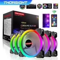 ราคา 12cm พัดลมคอม พัดลม RGB Coolmoon Colorful พัดลมระบายความร้อน 6 Pin Music Rythm & M/B Sync with Remote บล็อกบัสเตอร์ (1731716307822610137)