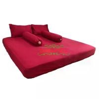 ราคา 【COD】 Bedsheet.BKK ผ้าปูที่นอน สีพื้นเลือดหมู Fitted Sheet มี3.5ฟุต/5ฟุต/6ฟุต เนื้อผ้านิ่ม ไม่ร้อน รหัส1661. (1732436072414807721)
