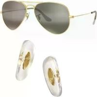 ราคา แผ่นรองจมูกสำหรับแว่นกันแดด Ray-Ban Aviator RB3025 และ RB3026 ชุดซ่อม แผ่นรองจมูก (สีทอง) ผ้าแว่นกันแดดฟรี (คละสี) (1731449191354238036)