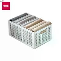 ราคา สินค้าขายดี Deli ตะกร้าใส่ของแบ่งช่อง ตะกร้าพลาสติก มีแผ่นกั้นปรับสัดส่วน วางซ้อนกันได้ พับเก็บได้ ใส่ของอเนกประสงค์ Storage Box (1731439377799087847)