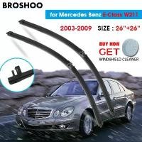 ราคา ใบปัดน้ำฝนรถยนต์ สำหรับ Mercedes Benz E-Class W211 26"+26" ปี 2003-2009 ใบปัดน้ำฝนกระจกหน้ารถอัตโนมัติ พอดีกับแขนปลายด้านข้าง (1732226626214003795)