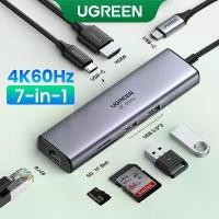 ราคา Ugreen อะแดปเตอร์ฮับ USB 4K 60Hz USB C เป็น HDMI 2.0 RJ45 USB 3.0 PD อุปกรณ์เสริม สําหรับ iPad Air 5 4 iPad Mini 6 Macbook Air iPad Pro M1 PC ถูกมาก (1732344683602479027)