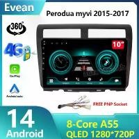 ราคา จอติดรถยนต์, สำหรับ Perodua Myvi 2015-2017, หน้าจอสัมผัสขนาด 10 นิ้ว, QLED, 1280*720P, รองรับ Android 14, เข้ากันได้กับซิมการ์ด (1730812433713629475)