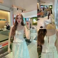 ราคา SLYQ DOUBLE STRAP LACE SINGLET TOP เสื้อสายเดี่ยวคู่ลูกไม้ กระดุมหน้าผ้าคอตตอนปักลายฉลุลูกไม้ทั้งตัว (1729806733092686104)