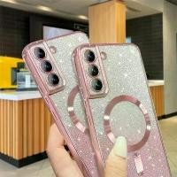 ราคา ส่งฟรี. A2Z-SHOP Samsung Galaxy S25, S25 Plus - double Layer gradient wireless charging MagSafe clear shockproof transparent silicone flexible back cover (1732061167014546173)