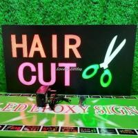 ราคา ป้ายไฟLED ป้ายไฟตัวอักษร ไฟหน้าร้าน"ป้ายไฟ HAIR CUT"แบบเสียบปลั๊กไฟ ไฟตกเเต่งร้าน ปรับได้3ระดับ (1731954275154232551)