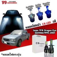 ราคา หลอดไฟหน้า C8 LED ไฟ 3 สี ขั้วตรงรุ่น Isuzu TFR Dragon eye ดราก้อน มังกรทอง H4 ใช้กับไฟหน้ารุ่นโปรเจคเตอร์ไม่ได้ มีพัดลมในตัว ราคาต่อ 1 คู่ (1729617977178425622)
