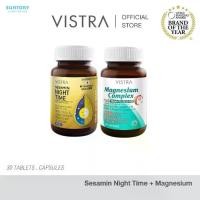 ราคา 999.- เซตหลับสบาย Vistra Magnesium Complex 30 Caps & Vistra Sesamin Night time 30 capas (1732411026899306196)
