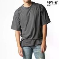 ราคา era-won เสื้อยืดโอเวอร์ไซส์ทำความสะอาดตัวเองได้ Oversize Anti-bac T-Shirt สี Dark Grey (1731946223497807759)