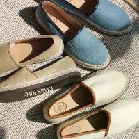 ราคา พร้อมส่งจากไทย รองเท้าคัทชู De shoes house 650614 ผ้าแคนวาส รองเท้าหุ้มส้น พื้นยาง พรีเมี่ยม COD (1732168555970725854)
