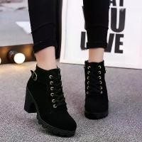 ราคา ผู้หญิง รองเท้าส้นสูง รองเท้าบูทหุ้มข้อ ฤดูใบไม้ร่วง ฤดูหนาว รองเท้าบูทหุ้มข้อ แฟชั่นผู้หญิง รองเท้า สีน้ำตาล สีดำ รองเท้าบูทสั้น หญิง Botas De Mujer (1730891112776895254)