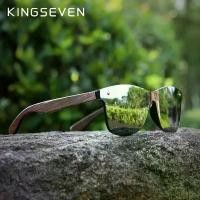 ราคา แว่นกันแดดโพลาไรซ์ไม้ธรรมชาติ, KINGSEVEN, แฮนด์เมด, สำหรับผู้ชายและผู้หญิง, เลนส์กระจก HD UV400, แว่นตาไร้ขอบ, Oculos de sol, แฟชั่น (1732346556401485317)