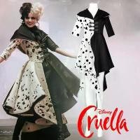 ราคา ชุดคอสเพลย์แม่มด Cruella De Vil 101 Dalmatians ขาวดำ (1729789829201365611)