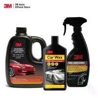 ราคา 3M แชมพูล้างรถน้ำยาล้างรถสูตรผสมแวกซ์ 2in1 + Car Wax แวกซ์เคลือบเงารถยนต์สูตรผสมแวกซ์คานูบา 400 มล. + เคลือบเงายางรถยนต์ Tire Dressing ขนาด 400ml. PN39042LT (1729668930769553470)