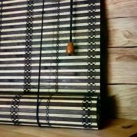 ราคา ม่านมู่ลี่ไม้ไผ่ MACHI BRAND รุ่นลายสลับดำบังแดด70% ตกแต่งสวยงาม ขนาด 1.0 สูง 2.0 เมตร (1729833201993877590)