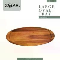 ราคา [COD] NT009 ถาดไม้ วงรีใหญ่ ถาดไม้ใส่ผลไม้ ถาดใส่ของ Wood Tray ถาดวินเทจ ถาดวงรีกลม ถาดกลม ไม้จามจุรี Wood Tray Round ถาดกลม (1731748649992225974)