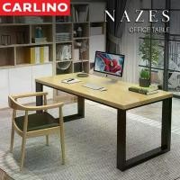 ราคา พร้อมส่ง !! CARLINO: โต๊ะไม้ยางพาราแท้ ใช้ในการรับประทานอาหาร หรือทำงานได้ ขาเหล็ก Nazis Sturdy Solid Wood Table (1730810813153381131)