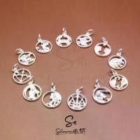 ราคา 【เก็บเงินปลายทาง】 จี้ราศี 12 ราศี เงินแท้ 92.5% จี้เงินแท้ zodiac charm ขนาด 10mm จี้สำหรับสร้อยคอ สร้อยข้อมือ (1732496453936055459)