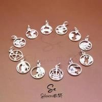 ราคา จี้ราศี 12 ราศี เงินแท้ 92.5% จี้เงินแท้ zodiac charm ขนาด 10mm จี้สำหรับสร้อยคอ สร้อยข้อมือ บล็อกบัสเตอร์ (1731877484423709896)