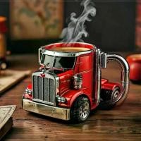 ราคา แก้วกาแฟกึ่งรถบรรทุก ขายดี ดีไซน์รถบรรทุกกึ่งพ่วง mini car cup (1731573957576984004)