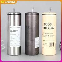 ราคา [COD] [Tiktok]600ML/20OZ แก้วน้ำทรงกระบอกสูง แก้วน้ำสแตนเลส สูญญากาศ เก็บความร้อน-เย็น พร้อมหลอด Americano Cup แก้วกาแฟ เย็น (1731792094362633905)